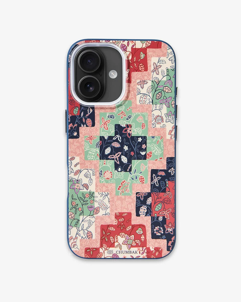Chumbak Phone Case Cover for iPhone 16 - Batik Patchprint